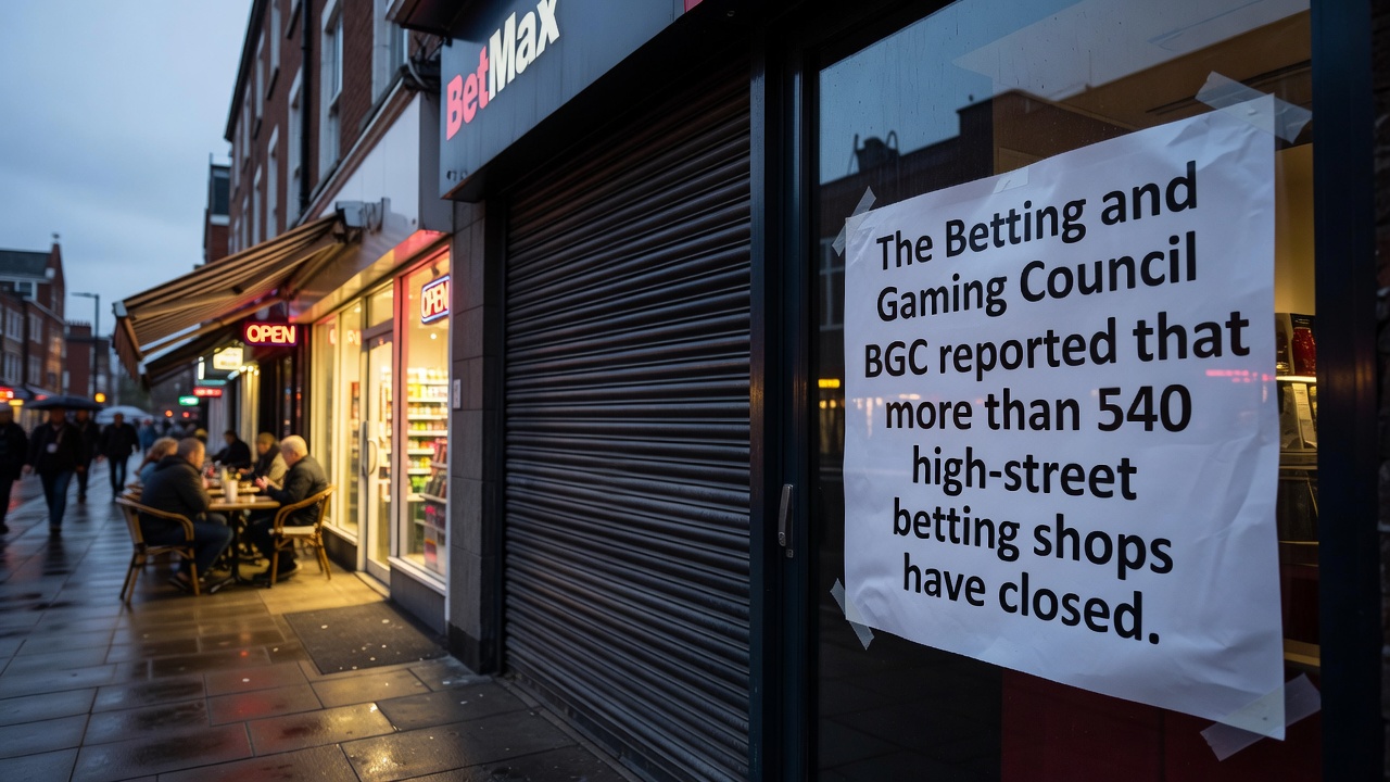 UK betting industry trends showing shop closures and employment changes