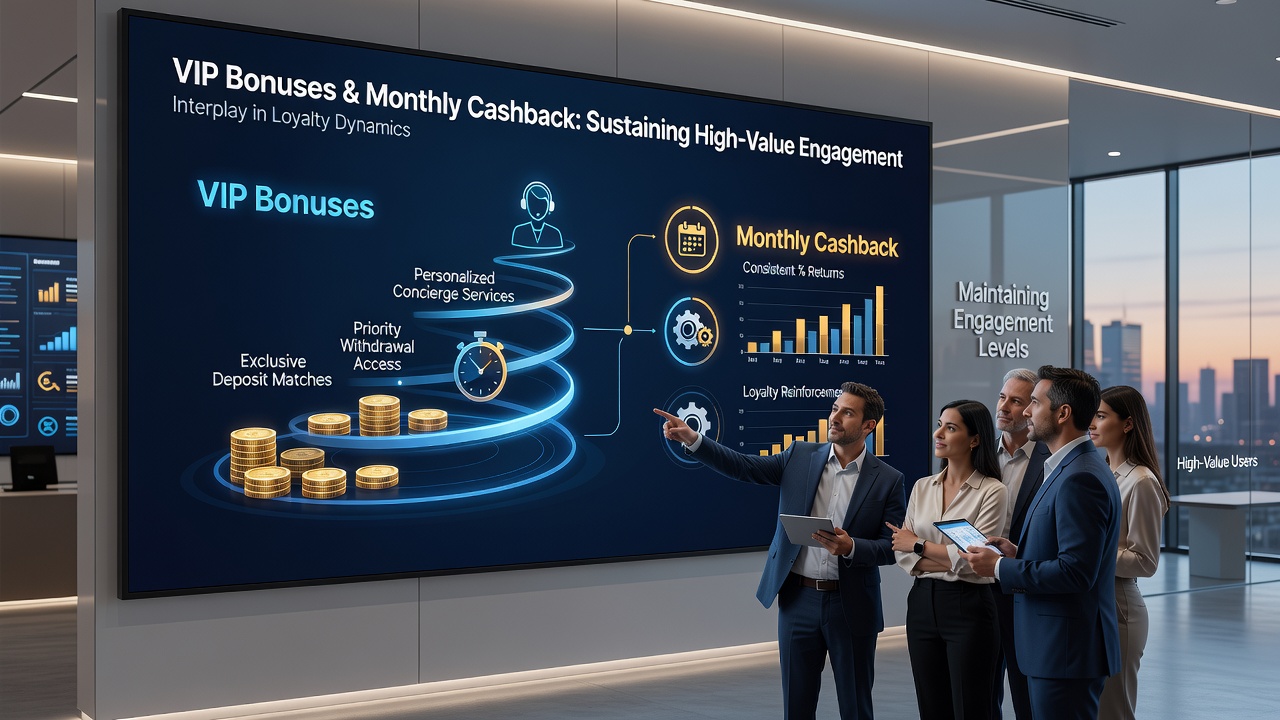 Analytics dashboard displaying engagement trends for high-value participants receiving combined VIP and cashback incentives
